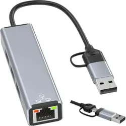 NETZWERKKARTE USB-C HUB LAN USB 3.0 100 Mbps RJ45