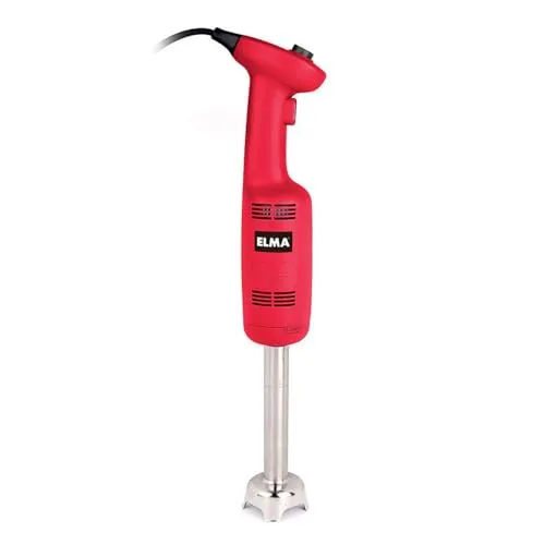 ELMA Professioneller Stabmixer Crusher Serie 270W, 16 cm Edelstahl-Mixstab | Variable Geschwindigkeit 6000–20000 U/min, Kompakter Gastro Mixer für Küche, Restaurant & Haushalt, Rot