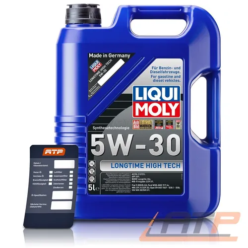 Liqui Moly 5 L Longtime High Tech 5W-30 + Ölwechsel-Anhänger