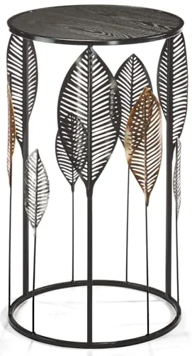 Kobolo Beistelltisch PIANTA aus Metall und Holz in schwarz von Kobolo