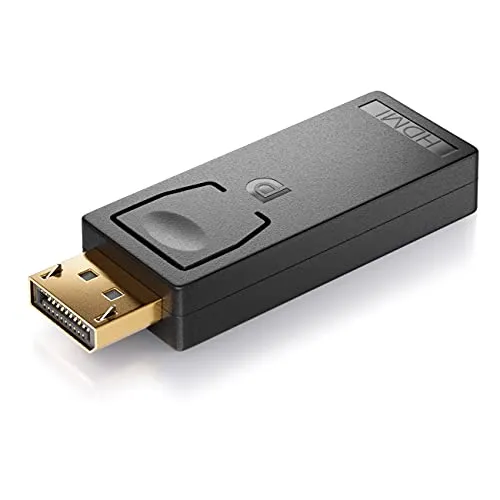 deleyCON 4K DisplayPort zu HDMI Adapter - (für HDMI-Monitor/TV/Beamer) - Stecker zu Buchse - Unidirektional