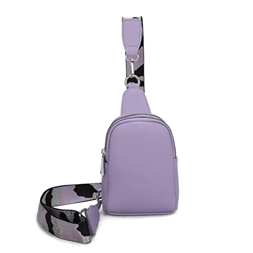 OBC Damen Tasche Crossbody Bodybag Sling Rucksack Crossover Handytasche Schultertasche Brusttasche Umhängetasche Minibag Abendtasche Flieder