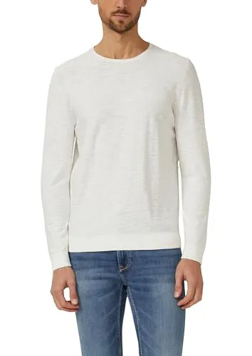 s.Oliver Strickpullover mit Flammgarnstruktur und Rollkante - Regulär geschnittener Strickpullover aus hochwertiger Flammgarn-Baumwolle. Mit Crew Neck und langen Ärmeln, versehen mit Rippbündchen für zusätzlichen Komfort. Ideal für lässige Looks.