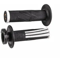 ODI Schwarz Weiß Emig2 Pro Lock On V2 MX-Lenkergriffe - Paar - Fahrradgriffe mit verbessertem JE-Logo für optimale Polsterung und Vibrationseindämmung. Extra weiche Rippen für besten Grip und Legierungverstärkung für lange Haltbarkeit.