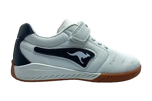 KangaROOS Unisex Kinder K5-drib Ev Sneaker - White Jet Black, 34 EU - Sneaker für Kinder mit ROOSfit und Ortholite-Sohle für optimalen Komfort und Unterstützung beim Spielen und Sport.