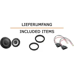 Kenwood S1766 Lautsprecher Einbaupaket 16cm für VW Golf 4 + Variant/Kombi
