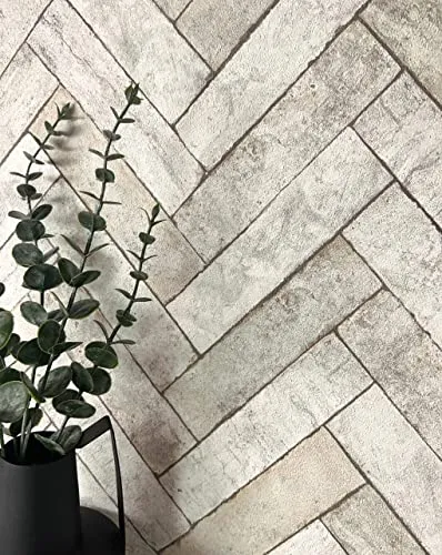 Newroom Tapete Grau Vliestapete Ziegelstein in grau von Newroom