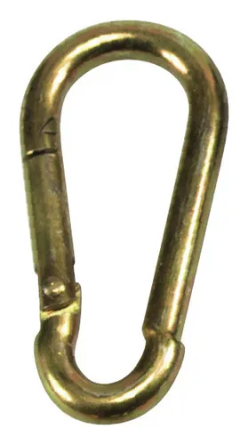 PÖSAMO Feuerwehr-Karabinerhaken gelb-Zn 40x 4mm, 100 Stück in gelb von Pösamo