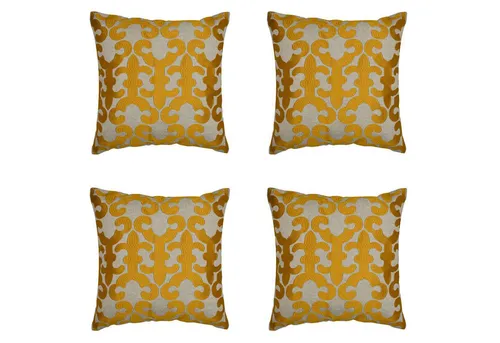 Handgefertigter Kissenbezug Kayon Gold 4er Set 40x40cm in gold von Marrakesch Orient & Mediterran Interior