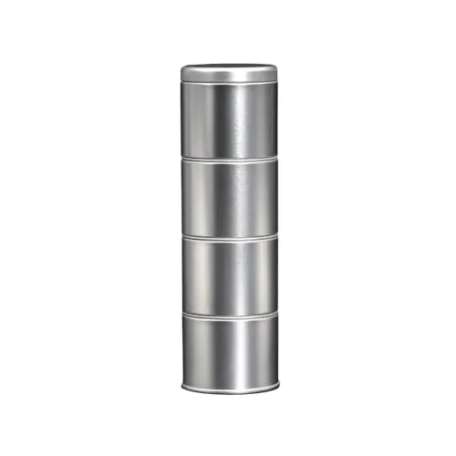 Bremer Gewürzhandel Gewürzdosen 4er Set, stapelbar, rund, 59 x 197 mm