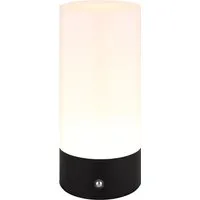 Globo Tischleuchte Lex Metall Schwarz matt RGBW LED 88 x 190 mm