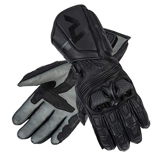 Rebelhorn ST II Long Motorradhandschuhe in Schwarz-Grau, Größe S