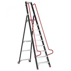 Altrex Taurus Stufenstehleiter mit Rollen TME 9 Stufen von Altrex