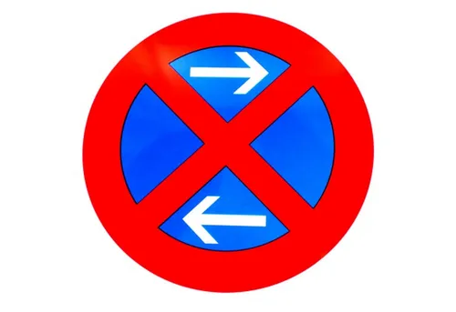 BauSupermarkt24 Verkehrsschild Nr. 283-31 - Absolutes Halteverbot - Hochwertiges Verkehrszeichen Nr. 283-31 mit 420 mm Durchmesser, gefertigt aus langlebigem Hart-Alu. Ideal für die sichere Kennzeichnung von Halteverboten im Straßenverkehr.