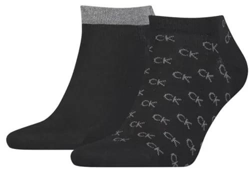 Calvin Klein All Over CK Logo Men's Liner Socks 2 pack