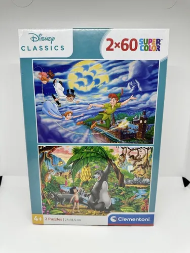 Clementoni 21613 Supercolor Disney Classic – Puzzle 2 x 60 Teile ab 5 Jahren NEU