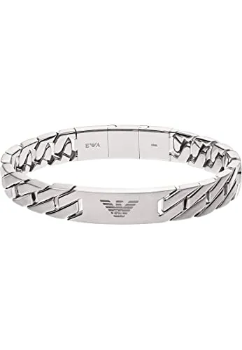 Emporio Armani Herren-Armband aus Edelstahl - Edelstahlarmband mit Rundpanzer-Design, stilvoll und robust, inklusive eleganter Geschenkverpackung - ideal für besondere Anlässe.