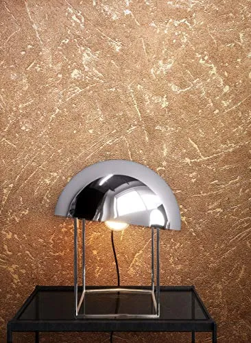 NEWROOM Tapete Braun Vliestapete Leicht Glänzend - Betontapete Uni Gold Beton Putz Modern Industrial Betonoptik Putzoptik inkl. Tapezier-Ratgeber