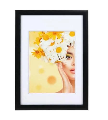 IDEAL TREND Kunststoffrahmen mit Klarglas Bilderrahmen PS-1 Frame Foto Collage Portraitrahmen Glasscheibe: Farbe: Schwarz | Format: 30x30