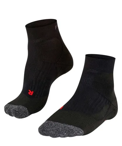 FALKE Herren Tennissocken TE2 Short M Sso Baumwolle, Schwarz Black 3000, 46-48 - Optimale Tennissocken für Hallen und Hartplätze: Feuchtigkeitsregulierend, dämpfend und stabilisierend. Für sicheren Halt und Komfort beim Spiel – ideal für aktive Sportler.