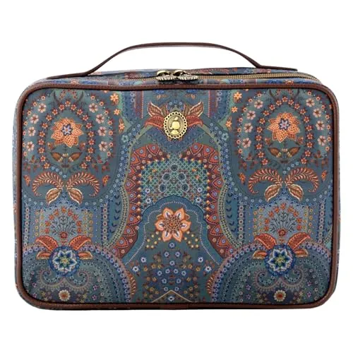Casey Beauty Case Jabali Blue 27x10x19cm - Make-up Taschen & Etuis mit großem Fassungsvermögen und robustem Material für die perfekte Organisation Ihrer Kosmetikartikel, ideal für unterwegs und leicht zu reinigen.