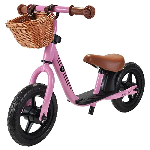 Bandits and Angels Laufrad ab 2 Jahren inklusive Weidenkorb (Rosa Limited)