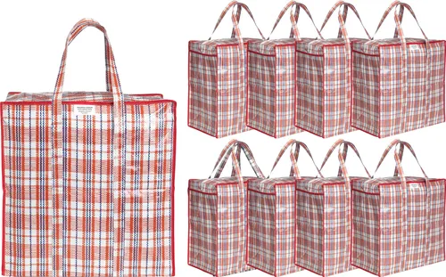 Josephine Osthoff robuste Aufbewahrungstasche bis 20kg, wasserabweisend und strapazierfähig für Umzug, Einkaufstasche mit Reißverschluss, Wäschesack für Kleidung, Decken, Kissen