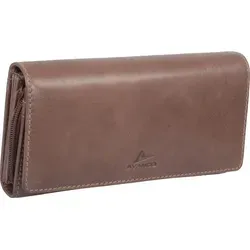 GlücksNugget Geldbörse - Elegante Echtleder Damenbörse in Braun - Geldbörsen mit 15 Kreditkartenfächern, praktischem Reißverschluss und stilvollem Design, perfekt für den Alltag.