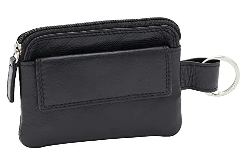 LEAS Damen und Herren Schlüsseltasche mit Kleingeldfach Echt-Leder, schwarz - Travel-Collection