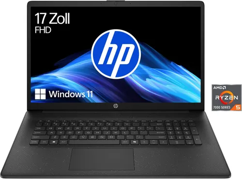 HP 17-cp AMD Notebook (43,9 cm/17,3 Zoll, AMD Ryzen 5 7520U, Radeon Graphics, 512 GB SSD)