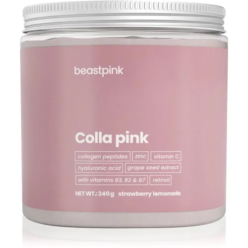 BeastPink Colla Pink Pulver zur Herstellung von Getränken mit Kollagen Geschmack Strawberry Lemonade 240 g