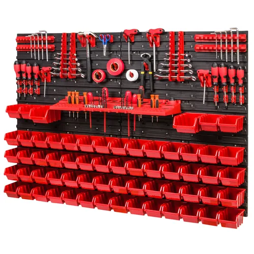 Stapelboxen Wandregal Box Sichtlagerkästen Schüttenregal Lagersystem 62 Boxen