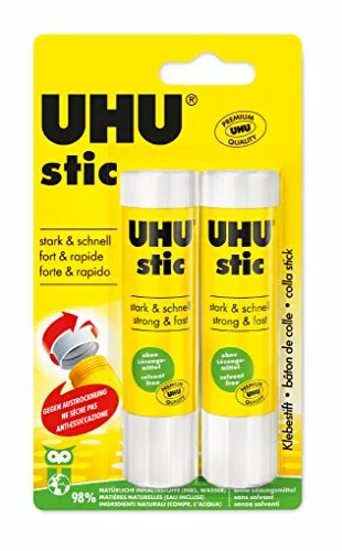 UHU 52190, 2 Klebestifte, Weiß, 21 g von UHU