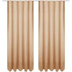 Bestgoodies Dekoschal Ellen Universalband Blickdicht 2er Pack - 140x145 cm Sandgrau