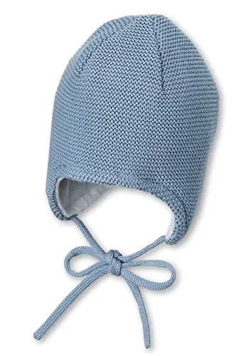 Sterntaler Unisex Kinder Strickmütze Baby Strickmütze mit Fleecefutter, Blau, 35