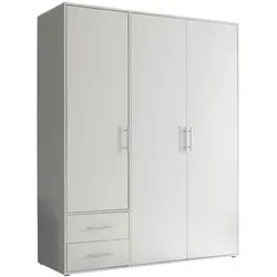 VALENCIA Kleiderschrank in Weiß - 3-türiger Drehtürenschrank mit viel Stauraum - Kleiderschränke - Moderner 3-türiger Kleiderschrank in elegantem Weiß, ideal für Ordnung und viel Stauraum in Ihrem Schlafzimmer, leicht montierbar und in verschiedenen Ausführungen erhältlich.