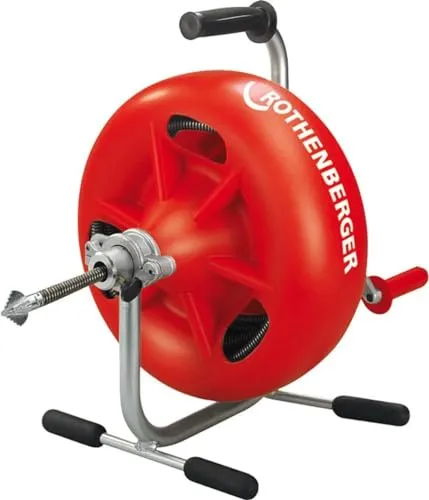 ROTHENBERGER Spirale Typ 3S 13mmx15m mit Kupplung 16mm - Rohrreinigungsspirale für anspruchsvolle Arbeiten, sehr stabile Bauweise mit erhöhtem Drahtdurchmesser für optimale Leistung und Langlebigkeit.