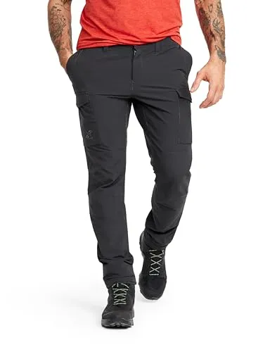 RevolutionRace Adventure Cargo Stretch Pants für Herren, Wanderhose für viele Outdoor-Aktivitäten, Anthracite, L