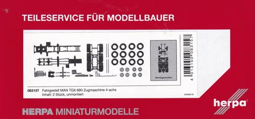 HERPA Teileservice 1:87 Zugmaschine Fahrgestell MAN TGX 680 H0 083157