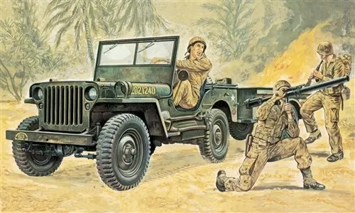 1:35 Italeri Willys Jeep Kit IT0314 Modellbau von Italeri