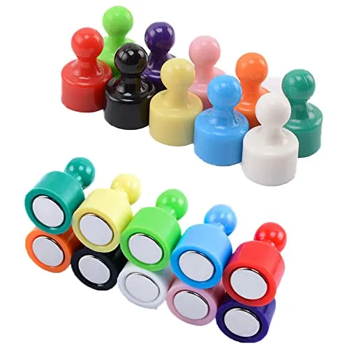 Stück Kühlschrankmagnete, magnetische Pinnadeln, kleine Kühlschrankmagnete, Starke Neodym-Magnete, Whiteboard, Karte, Magnete, perfekt für Zuhause, Küche, Büro, Schule, Klassenzimmer, Mehrfarbig 20