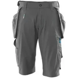 Handwerkershorts mit abnehmbaren Hängetaschen, Stretch C44 in silber von MASCOT