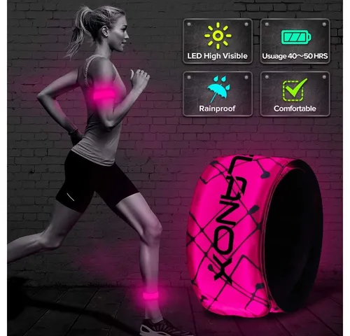 ELANOX LED Blinklicht LED Armband Leuchtband Sport Outdoor Reflektorband Sicherheitslicht