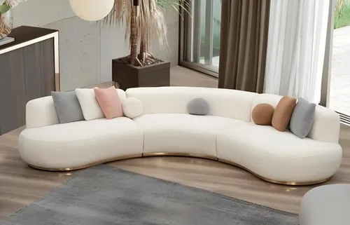 Ecksofa Modern Zeitlos Komfortabel für Ihr Wohnzimmer - Stylisches Ecksofa für Erwachsene mit 3 Sitzplätzen. Breite: 170 cm, Länge: 370 cm, in elegantem Weiß. Ideal für entspannte Momente und modernes Wohnen.