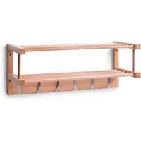 Zeller Present Garderobenleiste mit Klapphaken beige - Praktische Wandgarderobe mit 60 cm Breite und Klapphaken, ideal für platzsparende Aufbewahrung in Flur oder Eingangsbereich.