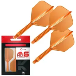 Target K-Flex No 6 Flight-System - Neon Orange - 19mm/short