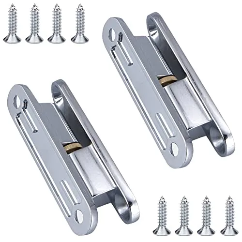 Stück Türscharniere, lamellentür zimmertür nebeneingangstür türscharniere, Renovierband aus Zinklegierung Verchromt 80mm mit 8 Stück Schraube, Türbänder für Innentüren 2