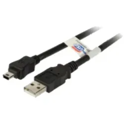 EFB USB2.0 Kabel A-Mini B (5polig),St.-St.,5,0m,sw,Premium