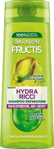 Garnier Fructis Definition Shampoo für gewelltes bis lockiges Haar, Anti-Frizz, für weiches und strahlendes Haar, Hydra Locken, 250 ml