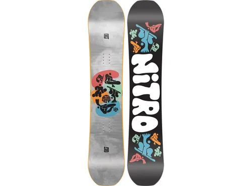 Nitro Ripper Kids BRD ´24 - Allmountainboard für junge Snowboarder - Allmountain-Snowboard für Kinder, ideal für schnelles Lernen mit Flat-Out Rocker und Twin-Shape. Perfekt für den Einstieg ins Snowboarden und Spaß im Schnee.